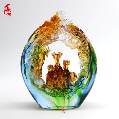 三陽開泰琉璃工藝品 開業周年禮贈之選，廣州廠家的匠心日用之美